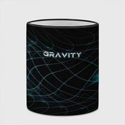 Кружка 3D Gravity blue line theme, цвет: 3D-черный кант — фото 2