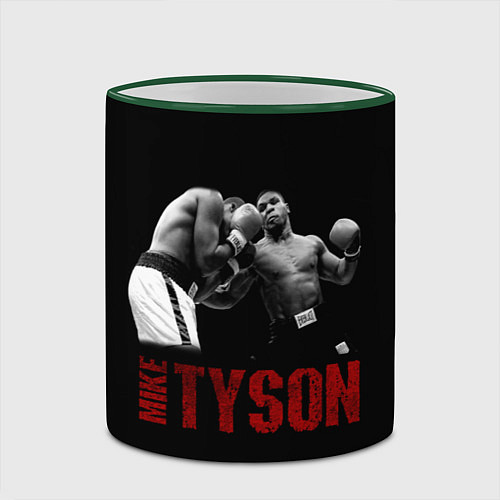 Кружка цветная Майк Тайсон Mike Tyson / 3D-Зеленый кант – фото 2