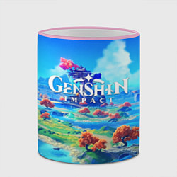 Кружка 3D МИР ГЕНШИН ИМПАКТ WORLD GENSHIN IMPACT, цвет: 3D-розовый кант — фото 2