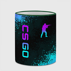 Кружка 3D CS GO NEON SYMBOL STYLE SKIN КС ГО НЕОН, цвет: 3D-зеленый кант — фото 2