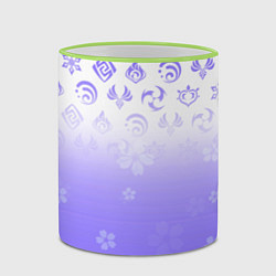 Кружка 3D GENSHIN IMPACT SYMBOL PATTERN SAKURA САКУРА, цвет: 3D-светло-зеленый кант — фото 2