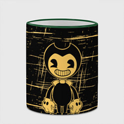 Кружка 3D Bendy and the ink machine - Бенди, цвет: 3D-зеленый кант — фото 2