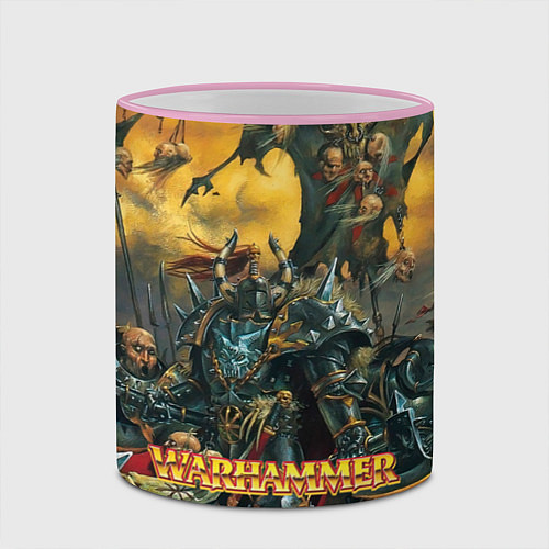 Кружка цветная Warhammer old battle / 3D-Розовый кант – фото 2