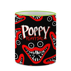 Кружка 3D Poppy Playtime Huggy Wuggy Smile, цвет: 3D-светло-зеленый кант — фото 2