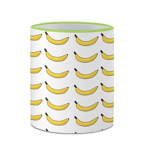 Кружка цветная Крупный Банановый рай / 3D-Светло-зеленый кант – фото 2