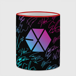 Кружка 3D EXO BAND НЕОНОВЫЕ АВТОГРАФЫ, цвет: 3D-красный кант — фото 2