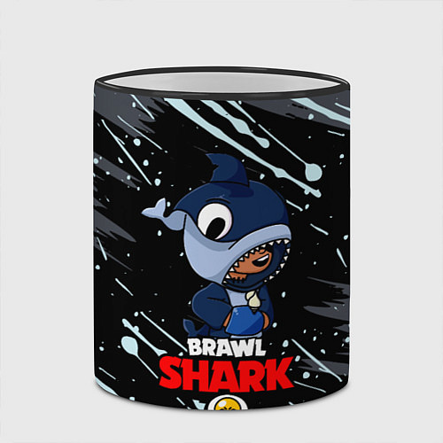 Кружка цветная BRAWL STARS SHARK БРЫЗГИ КРАСОК / 3D-Черный кант – фото 2