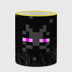 Кружка 3D ЭНДЕРМЕН МАЙНКРАФТ MINECRAFT, цвет: 3D-желтый кант — фото 2