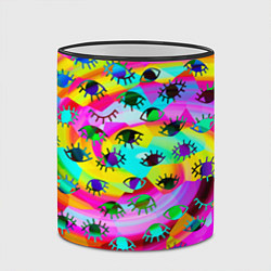 Кружка 3D Психоделические взгляды, цвет: 3D-черный кант — фото 2