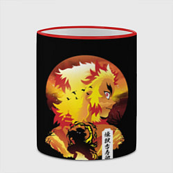 Кружка 3D Ренгоку Клинок рассекающий демонов, цвет: 3D-красный кант — фото 2