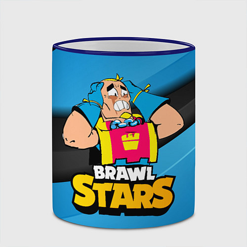 Кружка цветная GROM ART BRAWL STARS / 3D-Синий кант – фото 2