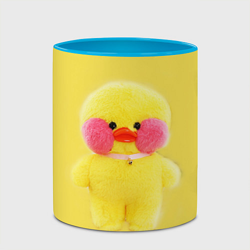 Кружка цветная УТЯ УТЕНОК ЛАЛАФАНФАН / 3D-Белый + небесно-голубой – фото 2