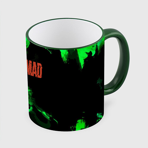 Кружка цветная Mad 2077 / 3D-Зеленый кант – фото 1