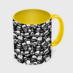 Кружка 3D Screaming skulls, цвет: 3D-белый + желтый