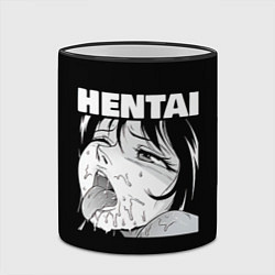 Кружка 3D HENTAI девочка ahegao, цвет: 3D-черный кант — фото 2