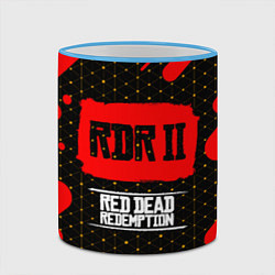 Кружка 3D RED DEAD REDEMPTION 2 Графика, цвет: 3D-небесно-голубой кант — фото 2