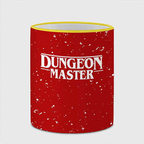 Кружка цветная DUNGEON MASTER BLOOD ГАЧИМУЧИ КРАСНЫЙ / 3D-Желтый кант – фото 2