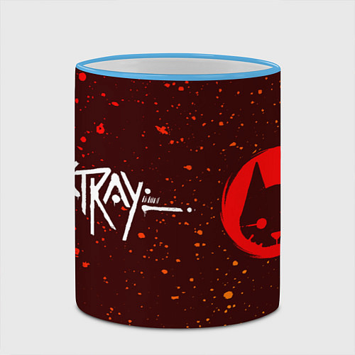Кружка цветная STRAY Краски / 3D-Небесно-голубой кант – фото 2