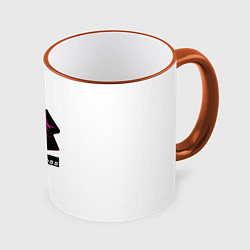 Кружка цветная Девушка с телефоном