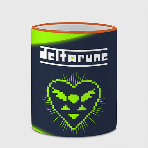 Кружка цветная DELTARUNE - Графика / 3D-Оранжевый кант – фото 2