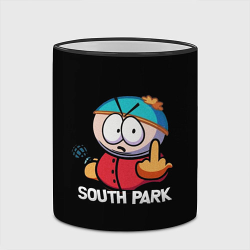 Кружка цветная Южный парк Эрик South Park / 3D-Черный кант – фото 2