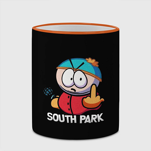 Кружка цветная Южный парк Эрик South Park / 3D-Оранжевый кант – фото 2