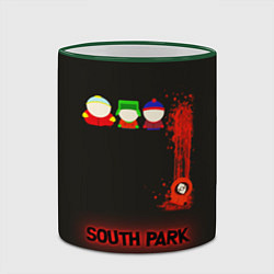 Кружка 3D Южный парк главные персонажи South Park, цвет: 3D-зеленый кант — фото 2