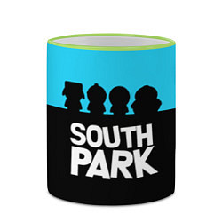 Кружка 3D Южный парк персонажи South Park, цвет: 3D-светло-зеленый кант — фото 2