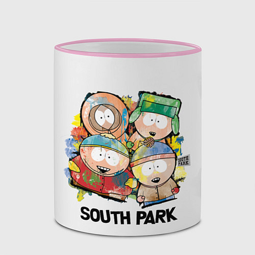 Кружка цветная South Park - Южный парк краски / 3D-Розовый кант – фото 2