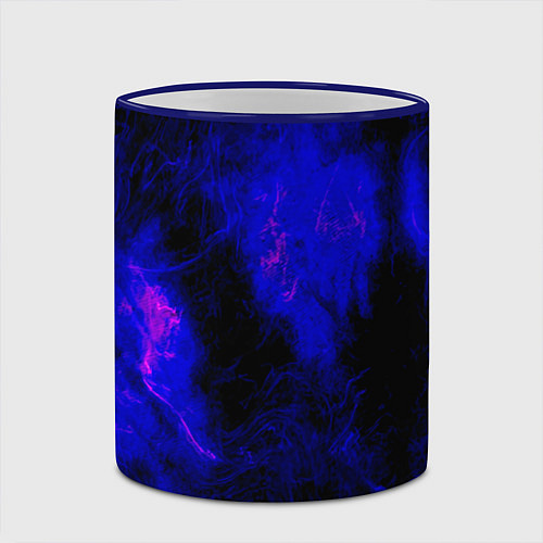 Кружка цветная Purple Tie-Dye / 3D-Синий кант – фото 2