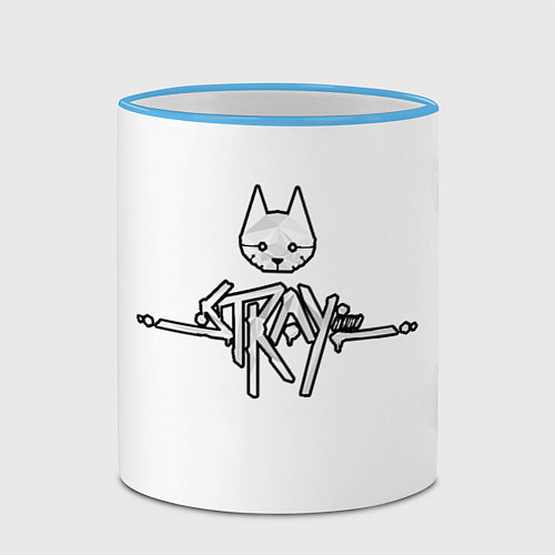 Кружка цветная Stray / 3D-Небесно-голубой кант – фото 2