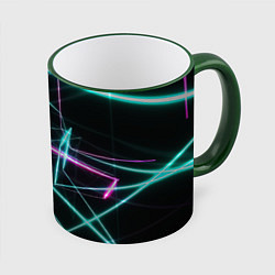 Кружка 3D Лазерная композиция, цвет: 3D-зеленый кант