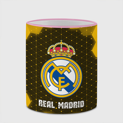 Кружка цветная РЕАЛ МАДРИД Real Madrid Графика / 3D-Розовый кант – фото 2
