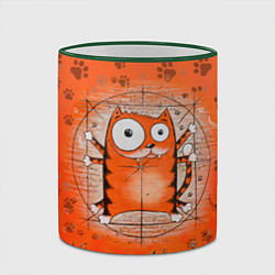 Кружка 3D Kot da Vinci, цвет: 3D-зеленый кант — фото 2