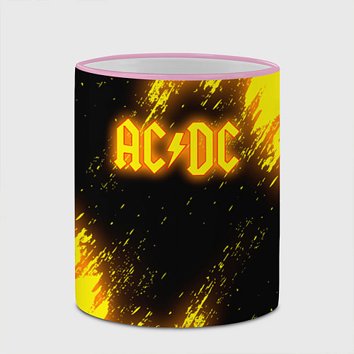 Кружка цветная ACDC - Neon / 3D-Розовый кант – фото 2