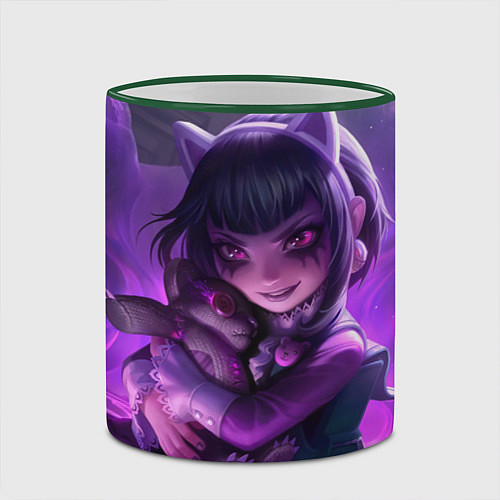Кружка цветная Goth Annie League Of Legends / 3D-Зеленый кант – фото 2