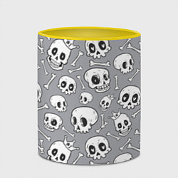 Кружка 3D Skulls & bones, цвет: 3D-белый + желтый — фото 2