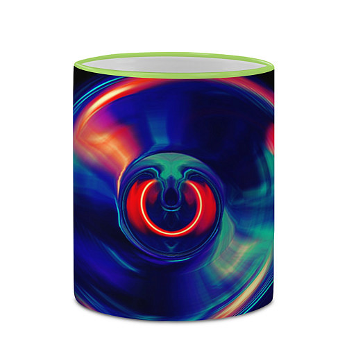 Кружка цветная Сверхновая сингулярность / 3D-Светло-зеленый кант – фото 2