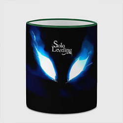Кружка 3D Демонический взгляд Solo Leveling, цвет: 3D-зеленый кант — фото 2
