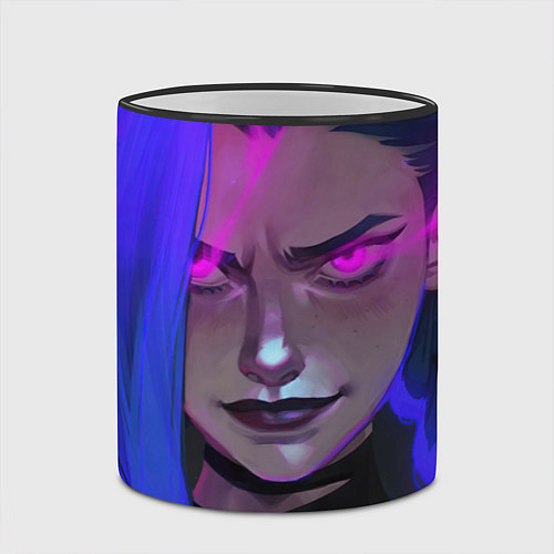 Кружка цветная League Of Legends Arcane ДЖИНКС Jinx Powder / 3D-Черный кант – фото 2