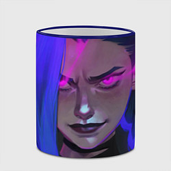 Кружка 3D League Of Legends Arcane ДЖИНКС Jinx Powder, цвет: 3D-синий кант — фото 2