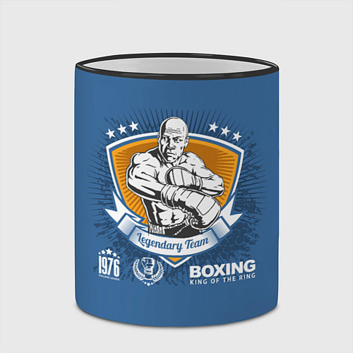 Кружка цветная Боксёр Boxing / 3D-Черный кант – фото 2