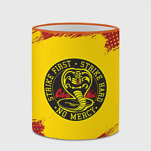 Кружка цветная Cobra Kai Big Logo / 3D-Оранжевый кант – фото 2