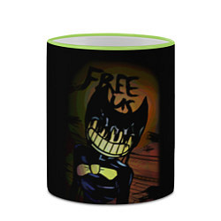 Кружка 3D Бенди Bendy And The Ink Machine, цвет: 3D-светло-зеленый кант — фото 2
