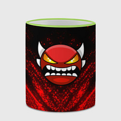 Кружка 3D Игра Геометри Дэш Geometry Dash Game, цвет: 3D-светло-зеленый кант — фото 2