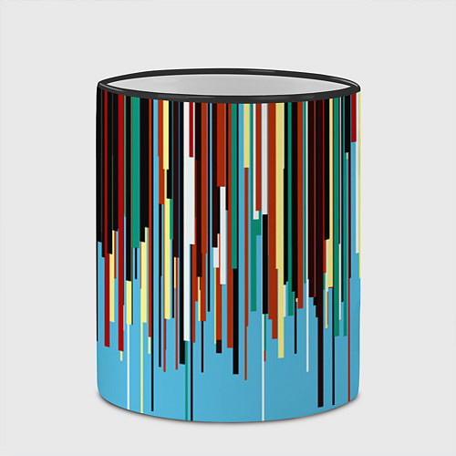 Кружка цветная Glitch pattern 2087 / 3D-Черный кант – фото 2