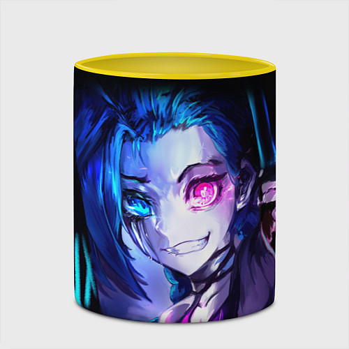 Кружка цветная Jinx Powder / 3D-Белый + желтый – фото 2