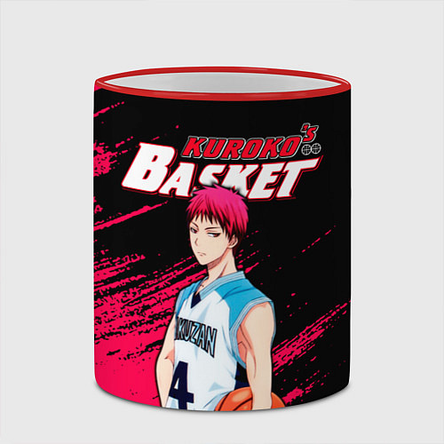 Кружка цветная Kuroko no Basuke, Akashi Seijuro Сейджуро Акаши / 3D-Красный кант – фото 2