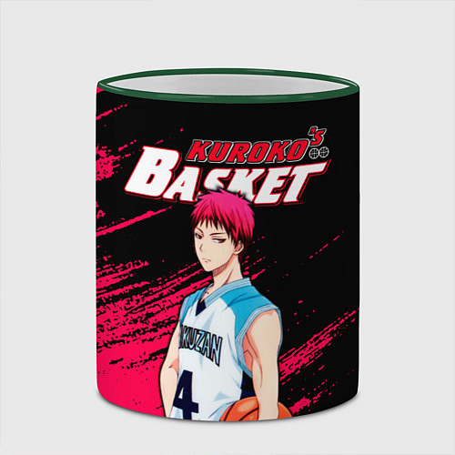 Кружка цветная Kuroko no Basuke, Akashi Seijuro Сейджуро Акаши / 3D-Зеленый кант – фото 2