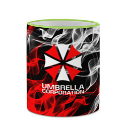 Кружка 3D Umbrella Corporation Fire, цвет: 3D-светло-зеленый кант — фото 2